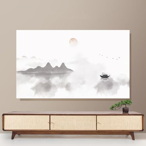 Tv-staubschutzhülle, Komplettes Paket, Leichtes Luxus-abdeckungstuch, 65 Zoll, 75 Zoll, Hängend, 55 Zoll LCD(Size:80-85IN,Color:B)