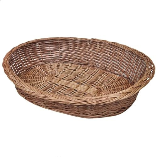 Somanki Willow Dog Basket/Pet Bed Natural 90 cm, Dog Crate Mattress, Bed For Dogs, Dog Mat, Dog Cushion, Pet Bed