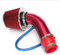 NBGUJOKL Prese d'Aria per Auto Filtro per Opel Corsa 2004-2009,76mm 3 Tubi di Fissaggio del Filtro dell' Aria Set di Lega di Alluminio,B-Silver Red
