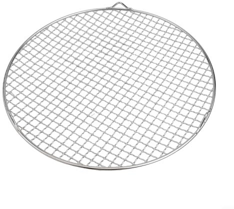 LVYXON Grille de refroidissement ronde en acier inoxydable 201, plaque de gril de four, grille de cuisson multifonction pour four, barbecue, séchage de 13 à 35 cm de diamètre, argenté (35 cm)