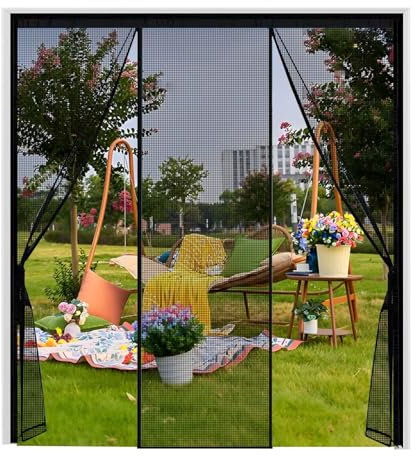 Moustiquaire AimantéE Porte Fenetre 300x250cm Noir Store Moustiquaire Rideau Anti Mouche Anti Insecte Mouche Moustique pour Enfants et Animaux de Compagnie