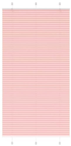 vidaXL Plissee Rosa 105x200 cm Stoffbreite 104,4 cm Polyester, Faltrollo, Klemmfix, Plisseerollo, Jalousie, Rollo, Plisseerollo für Fenster