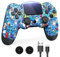 Play4 Mando Compatible para Play4/Slim/Pro, Mando De PC con Cable con Doble Vibración, Sensor Giroscópico De 6 Ejes y Conector para Auriculares