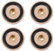 Agwuoetr 4PCS Turntable Isolation Feet Pads Aluminium-Lautsprecherspitzen StandfußKegel Basismatte für Audio-SoundverstäRker