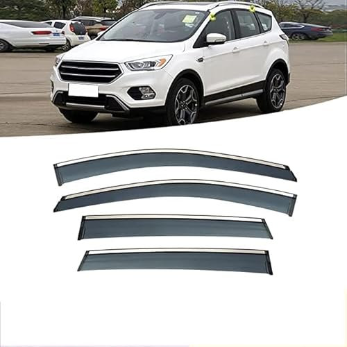 GuGuoZZ Windabweiser Regenabweiser für Ford KUGA Escape C520 2013-2019 Luftabweiser Seitenscheiben Regenschutz Regenabweise Rumplex Windabweiser