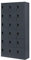 Jan Nowak Umkleideschrank 3B6A Fächerschrank Schließfachschrank mit 18 Fächern Metall Pulverbeschichtung 185 cm x 90 cm x 40 cm (H x B x T) (Anthrazit)
