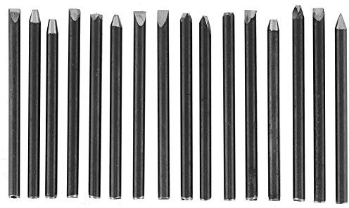 Herramientas de talla de joyería profesional, kit de sello de perforación de cincel de metal joyería de metal (16 paquetes)