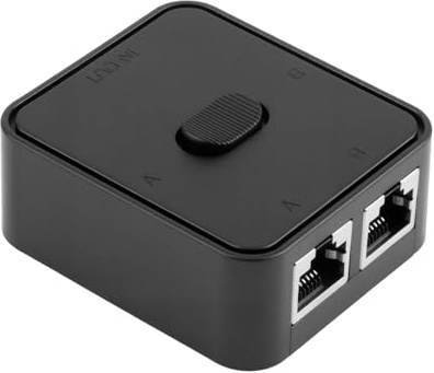 Switch Ethernet 1 à 2, Switch RJ45, 2 Ports 1000Mbps Network LAN Splitter Répartiteur de CâbleCat5/5e/6/7/8 , Gigabit Network Ethernet pour Ordinateurs Routeurs Décodeurs Téléviseurs, Hub, Commutateur