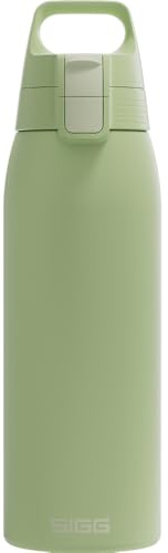 SIGG - Edelstahl Trinkflasche - Shield ONE Eco Green - Für Kohlensäurehaltige Getränke Geeignet - Auslaufsicher - Federleicht - BPA-frei - Outdoor & Fitness - Grün - 1L