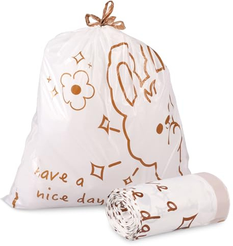 60 Stück Müllbeutel mit Kordelzug,Müllsäcke mit Tiermotiv,Reißfest Mülltüten,für 10 Liter Mülleimer,für Badezimmer, Büro, Küche, Schlafzimmer(A,60pcs)