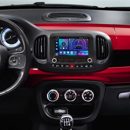 ikasus 2G+64G Android 13 Car Stereo for Fiat 500L 2013-2019 with Carplay Android Auto 7 Inch Touchscreen Car Radio with Bluetooth GPS Navigation WIFI FM RDS Dab+ SWC Microphone