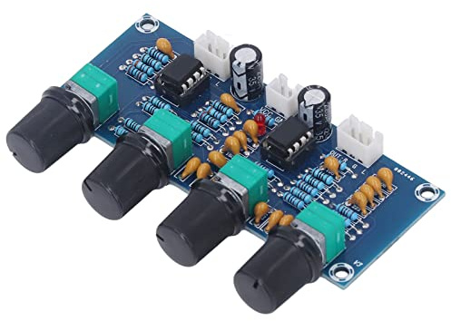 CHICIRIS Einstellbare Zweikanal-Vorverstärkermodulplatine mit Klangregelung für Digitalverstärker DC 12V-24V für -Audioprojekte