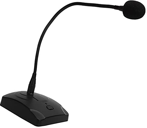 Akozon Kabelgebundenes Konferenzmikrofon mit 5 M XLR-Kabel, Schwanenhalsmikrofon für Computer, Schwanenhals-Podiumsmikrofon, Kapazitives Desktop-Konferenztischmikrofon mit Push-to-Talk