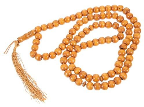 Beavorty Chapelet de Prière Musulman 99 Perles Marron Délicat pour Usage Quotidien et Fêtes Islamiques Ramadan Femme