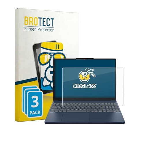 BROTECT 3 Stück Schutzglas für Lenovo IdeaPad Slim 3i Gen 11 15 Schutzfolie Panzer Folie Glas[Extrem Kratzfest, Anti-Fingerprint, Ultra-]
