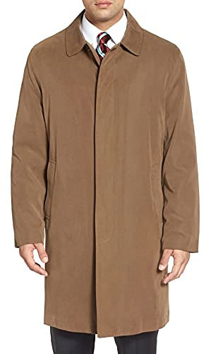 LONDON FOG Herren Durham Einreihiger Reißverschluss Regenmantel, British Khaki, 50
