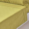 HOMESCAPES Luxus Bettlaken ohne Gummizug olivgrün 230x255 cm, Satin Baumwoll-Betttuch, Haustuch ägyptische Baumwolle