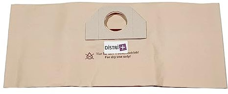 Distri+ - Sac aspirateur Compatible Moulinex - Karcher A2254, 2201, 2901 00 F, MV3, WD3, WD3000 à WD3329 - Hoover H39, H45 / ELECTROLUX E26. - La Pochette de 5 Sacs Papier