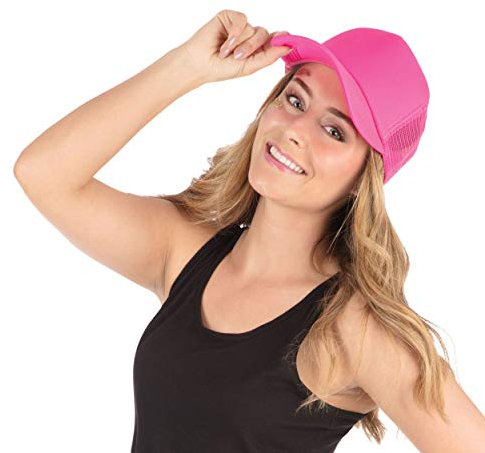 Bristol Novelty Bh725 Cappellino Fluo, Rosa, Unisex Halloween