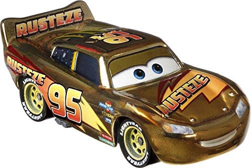 Disney Pixar Cars Lightning McQueeen Gold Spielzeugauto Charakter, Geschenk für Kinder ab 3 Jahren (Mattel GYG27), Bunt