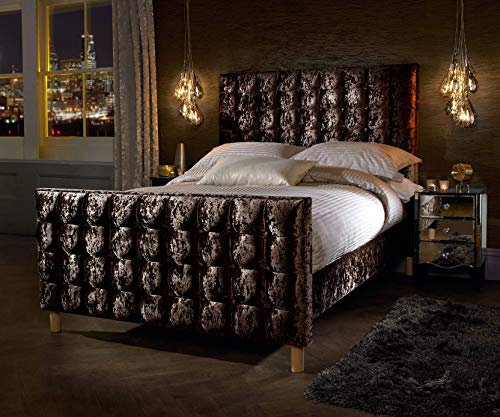 jvmoebel Chesterfield Bett Polsterbett Doppelbett Betten Big XXL Designer Luxus Bett Samt