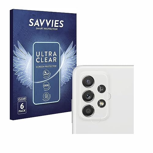 Savvies 6 Pack Screen Protector compatible with Samsung Galaxy A52s 5G (ONLY Camera Lens) Protection Film Clear