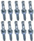 AERZETIX - C54003-10x Boulon Vis d’ancrage filetage long, Goujon à expansion - M8x65mm - en acier zingué - pour béton, pierre