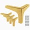 Cjueiom 13cm / 5 Inch Furniture Legs Gold Sofa Legs Set of 4, Modern Table Leg Metal Triangle Furniture Feet, Sofa Foot Couch Leg Replacement for Cabinet Cupboard Chair Ottoman