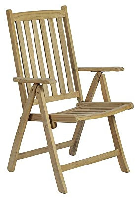 Lomadox Hochlehner Gartenstuhl Stuhl Terrassenstuhl aus Teak