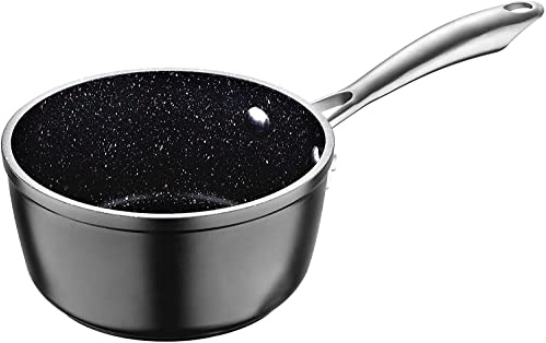 MasterPro Vital Forged Aluminium 1.1L Sauce Pan, Durable Quick Heating Pan with Stainless Steel Handle, Durable Cookware for All Hob Types, Dishwasher Safe