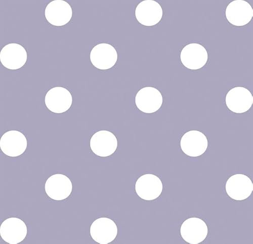 Wachstuchtischdecke Lilly Punkte Dots lila Flieder glatt elegant Wachstuch Outdoor Indoor Tischdecke 1,4m Br. Meterware