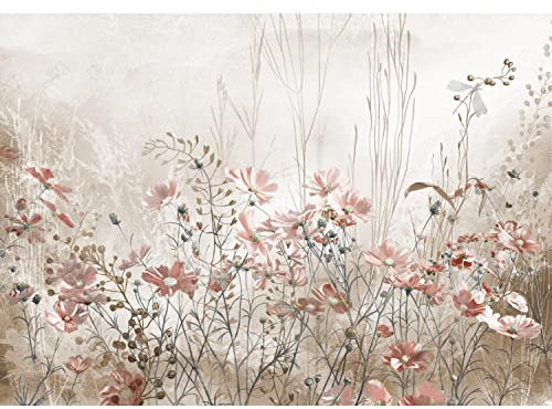Runa Art Papier peint intissé 396 x 280 cm Prairie fleurie Vintage - Toison Décoration Murale Salon Chambre á Coucherr - Fabrication Allemande - Beige 9564012a