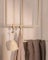 Metallbude Handtuchhalter TENSI - 2er Set Cashew - Deckenmontage - Pulverbeschichtetes Stahlrohr - Kratz-, Stoß- & Schlagfest - 60x50 cm & 80x50 cm