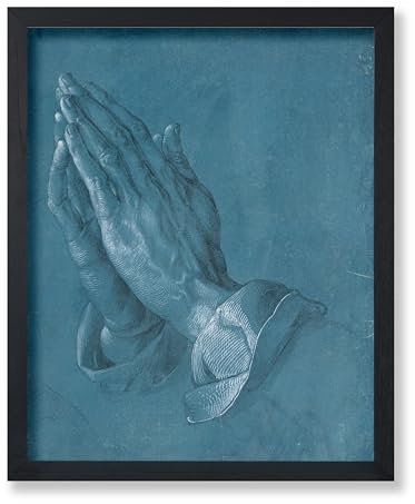 Poster Master Klassisches religiöses Poster – Vintage-Zeichnungsdruck – 20,3 x 25,4 cm, ungerahmt – Geschenk für Künstler, Freund – betende Hände, Studium der Hände eines Apostels, spirituell –