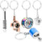 5 Stücke Autoteile Schlüsselanhänger, Metall Auto Motorrad Schlüsselanhänger, Turbolader Keychain, Felgen Schlüsselanhänger, Schlüsselanhänger Anhänger Personalisiert für Mädchen Jungen (Bunt)