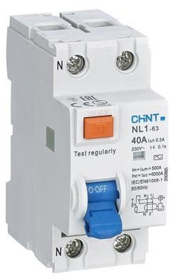 Diferencial accesoriableChint NL1-2-40-30AC/AX NL-12P 40A 30ma AC