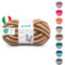 Gründl Wolle Hot Socks Como 4-fach - Sockenwolle für 1 Paar Socken - Sockengarn - Weich und hautfreundlich - 75% Schurwolle, 25% Polyamid - 1 Knäuel 100 g / 420 m -Nadelstärke 2,5 - 3 - walnuss-weiß