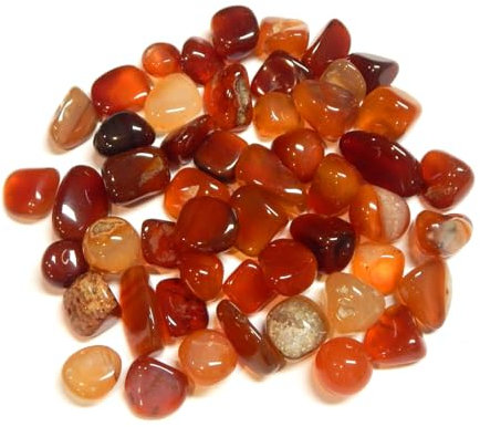 Perlin 50 stück Achat Edelsteine Halbedelsteine Perlen 9mm ~ 15mm Trommelsteine Edelstein Halbedelstein für Edelsteinspiel zur Schatzsuche und Dekoration (Rot)