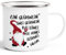 Moonworks® Emaille-Tasse Spruch Ein Glühwein Swei Glühwein-Becher Wichtel Weihnachtsmarkt Geschenk Weihnachtsmann emaille-weiß-silber standard