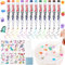 OSDUE Magical Water Painting Pen with Spoon, 12 Colors Maker Pens Doodle Tools for Kids, Floating Marker Pens Toys Gifts for 3-12 Year Old Boys Girls Toddlers, Erasable Washable DIY Imagine
