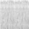 2 Stück Lametta Vorhang Silber, 1m x 2.5m Folien Fransen Lametta Vorhänge, Silber Luftschlangen Party Vorhänge für Geburtstag Deko, Abschluss Silvester Party Deko, Baby Shower Deko