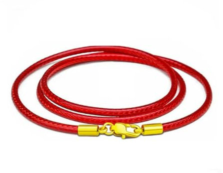 Collana girocollo in pelle Corda intrecciata marrone nero Cavo a catena per donna Uomo Ciondolo Gioielli con fibbia in acciaio inossidabile -Oro rosso 1mm-45cm