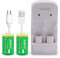 AOBOO CR2 Li-Ion Battery Rechargeable Battery CR-2W Camera Battery Rechargeable CR2 3v Charger Kit (Battery-ABO-S1)