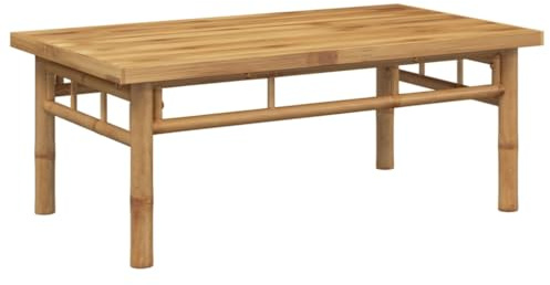 vidaXL Couchtisch, Beistelltisch mit Latten-Design, Kaffeetisch für Wohnzimmer Terrasse Garten, Sofatisch Teetisch Tisch, Modern, Bambus