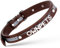 Ownpets Hundehalsband Personalisiert, Hunde Halsband mit Namen, Metallschnalle, XL, Haustier Halsbänder für Große Hunde, Verstellbare und Reflektierend für das Training, Braun, Name DIY