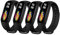 Msksjer 4 Stück Armband kompatibel mit Xiaomi Mi Band 7/Mi Band 6/Mi Band 5 /Amazfit Band 5 für Damen Herren, Weiches Silikon Sport Armbänder für Mi Band 5/6/7, Schwarz
