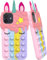 Unicorn iPhone 12/12Pro Pop Fidget Silicone Case - Anti-Anxiety Stress Relief, Shockproof