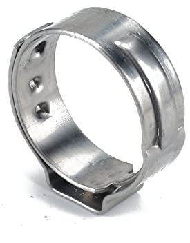 KITANDOVE Colliers De Serrage En Acier Inoxydable 10 Pièces Colliers De Serrage À Une Seule Oreille Clip De Tuyau Argenté