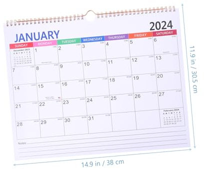 VILLCASE 4 Stück Kalender Tischstaffelei 2023-2024 Monatsplaner Pinnwand-Grenzen 2023 monatlich Jahr der countdown calender desk calendar Geschenkidee wall calendars moon calendar Papier