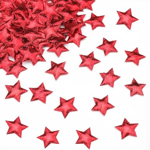ALEGRE® Sterne Konfetti Geburtstag Rot, 100 Stück Glitzersterne Streudeko Sterne Deko, Stern Tischdeko Konfetti Weihnachten, Konfettie Sterne für Geburtstag, Weihnachten, Silvester, Hochzeit Deko
